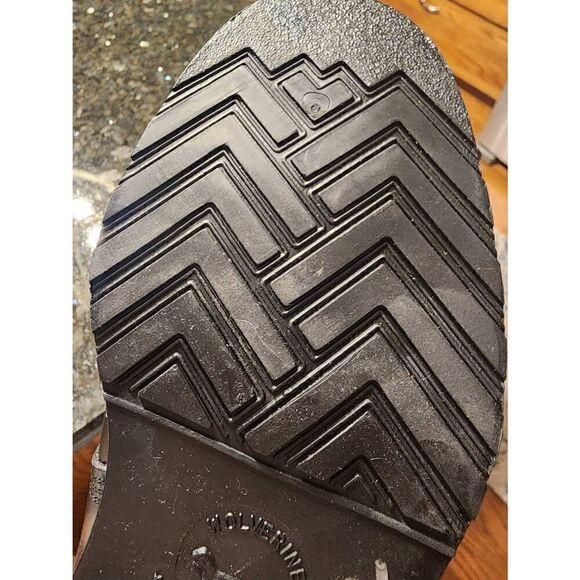 Wolverine vintage Oxford lace up black leather oil resistant shoe size 7 - Picture 8 of 10